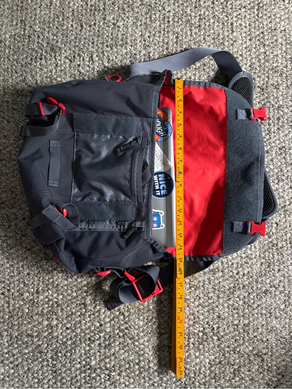 Timbuk2 Classic Messenger Bag Medium Black/Red - Picture 13 of 16